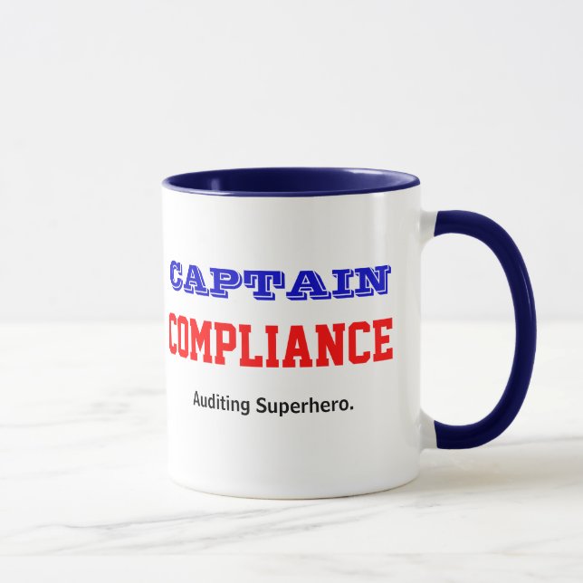 Caneca Conformidade do Capitão | Auditoria do Superherói (Direita)