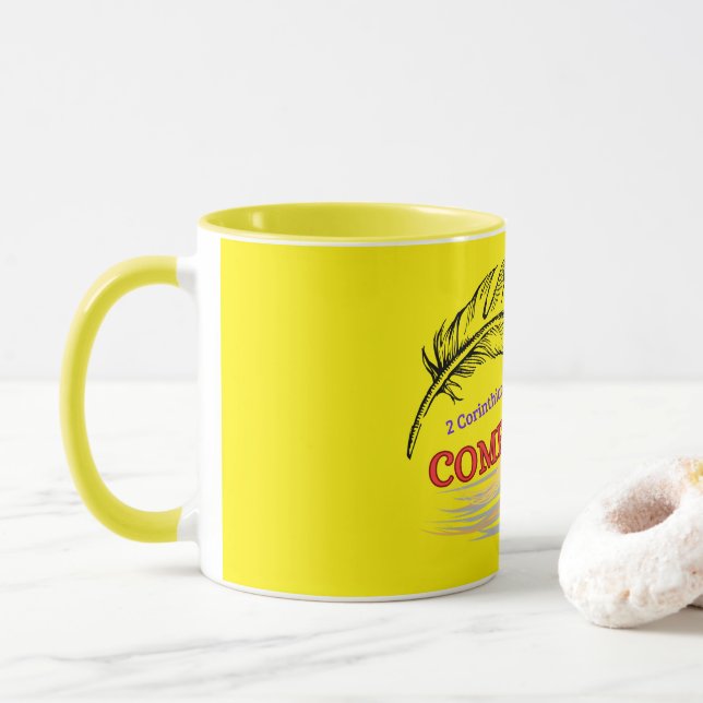 Caneca Conforto ( 2 Corintians 1 : 3 ) Mug & Cup (Com Donut)