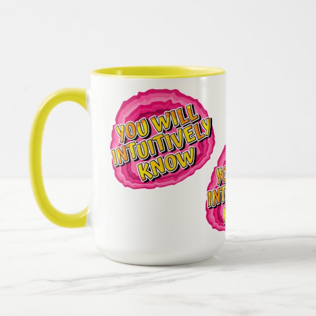 Caneca Conheça Intuitivamente o Slogan de Recuperação de  (Esquerda)