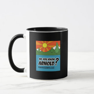Caneca Conhece O Arnold? VisitarArnoldCA Black&White Mug