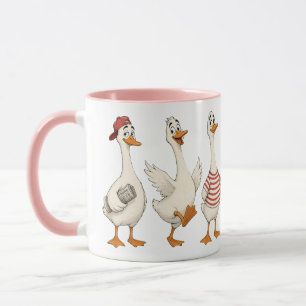 Caneca Conjunto de Personagens de Ganso Engraçado