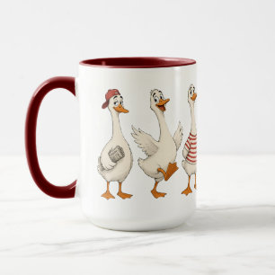 Caneca Conjunto de Personagens de Ganso Engraçado