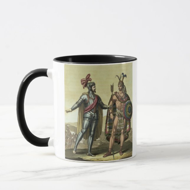 Caneca Conquistador com um chefe do nativo americano (cor (Esquerda)