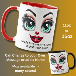 Caneca Conquistar o Mundo Adicionar Mensagem Nome Olhos F