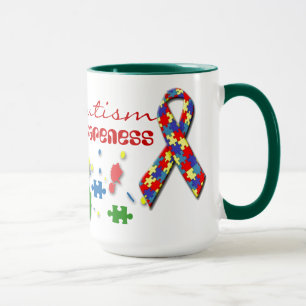 Caneca Consciência Autismo #4 Ringer Mug