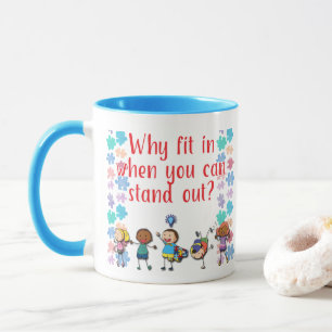 Caneca Consciência do autismo em porque ajustado quando