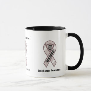 Caneca Consciência do Cancer pulmonar