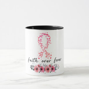 Caneca Consciência/Mug de suporte do Cancer de mama Inspi