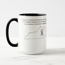 Caneca Conscientização sobre Câncer Cerebral em Kentucky 