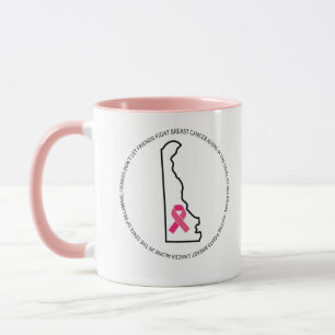 Caneca Conscientização sobre o Câncer de Mama em Delaware
