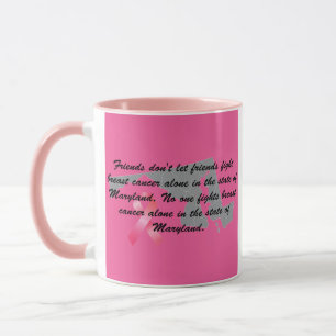 Caneca Conscientização sobre o Câncer de Mama em Maryland