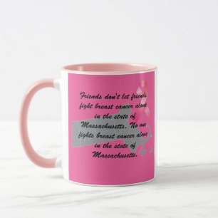 Caneca Conscientização sobre o Câncer de Mama em Massachu
