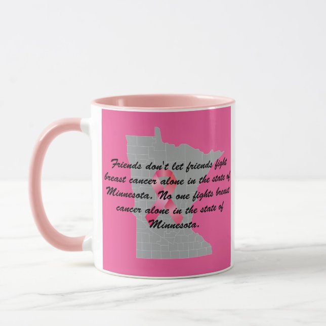 Caneca Conscientização sobre o Câncer de Mama em Minnesot (Esquerda)