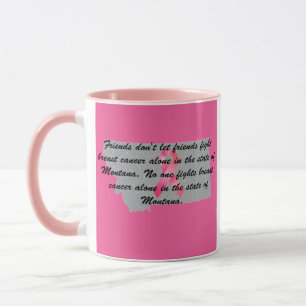 Caneca Conscientização sobre o Câncer de Mama em Montana