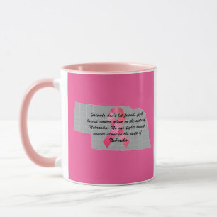 Caneca Conscientização sobre o Câncer de Mama em Nebraska