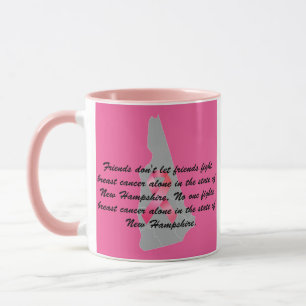 Caneca Conscientização sobre o Câncer de Mama em New Hamp