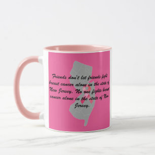 Caneca Conscientização sobre o Câncer de Mama em Nova Jer