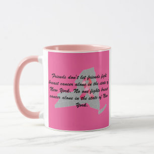 Caneca Conscientização sobre o Câncer de Mama em Nova Yor