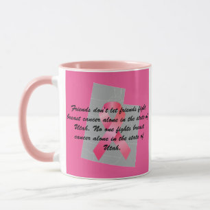 Caneca Conscientização sobre o Câncer de Mama em Utah