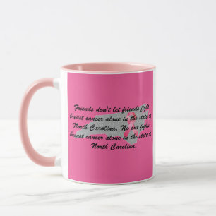 Caneca Conscientização sobre o Câncer de Mama na Carolina