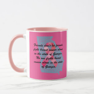 Caneca Conscientização sobre o Câncer de Mama na Geórgia