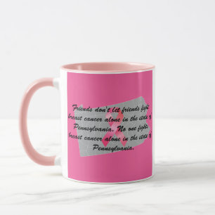 Caneca Conscientização sobre o Câncer de Mama na Pensilvâ