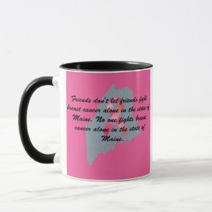 Caneca Conscientização sobre o Câncer de Mama no Maine