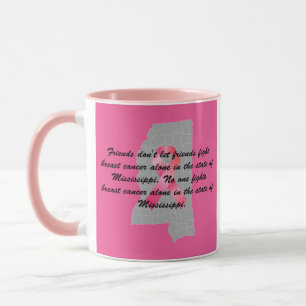 Caneca Conscientização sobre o Câncer de Mama no Mississi