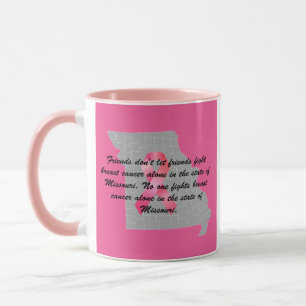 Caneca Conscientização sobre o Câncer de Mama no Missouri