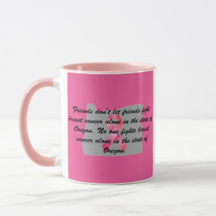 Caneca Conscientização sobre o Câncer de Mama no Oregon