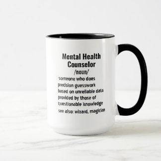 Caneca Conselheiro de Saúde Mental Engraçado Dons de defi