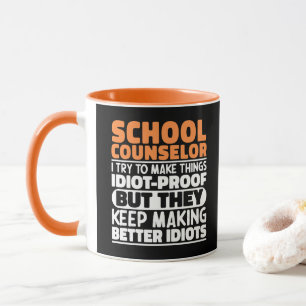 Caneca Conselheiro Escolar Eu Tento Engraçado Dizendo As