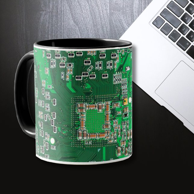 Caneca Conselho do Circuito do Conjunto PCB Verde do Circ (Criador carregado)