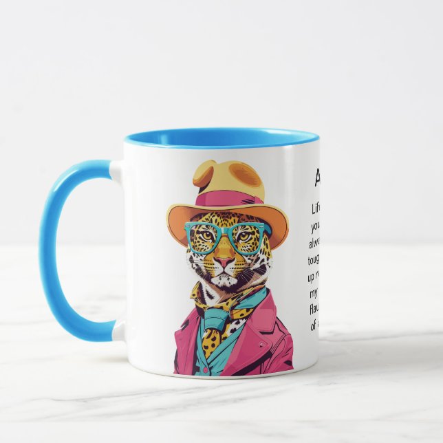 Caneca Conselho Engraçado De Um Leopardo (Esquerda)