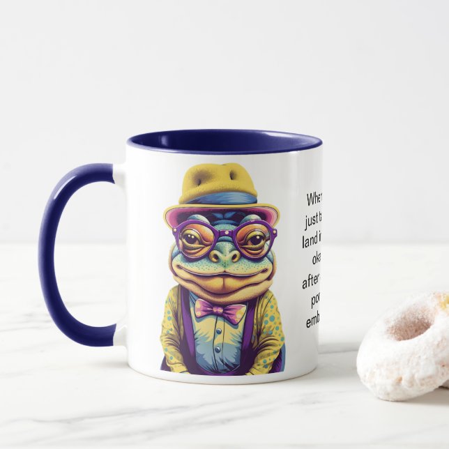Caneca Conselho Engraçado De Um Sapo (Com Donut)
