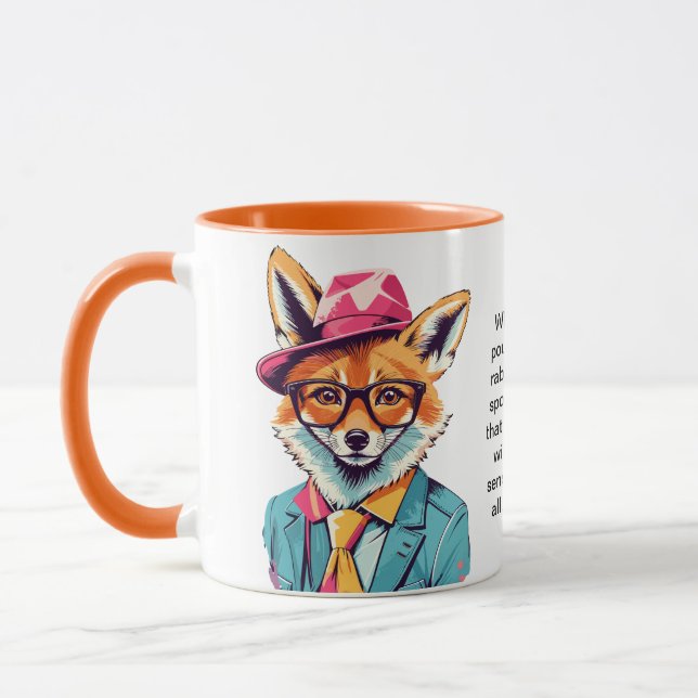 Caneca Conselho Engraçado De Uma Raposa (Esquerda)