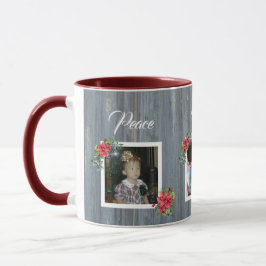 Caneca Conselho Rustic Barn e Poinsettia | 3 Fotos da fam