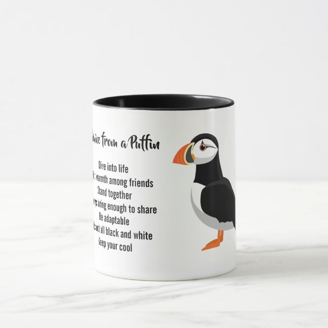 Caneca Conselhos de um Design Puffin (Centro)