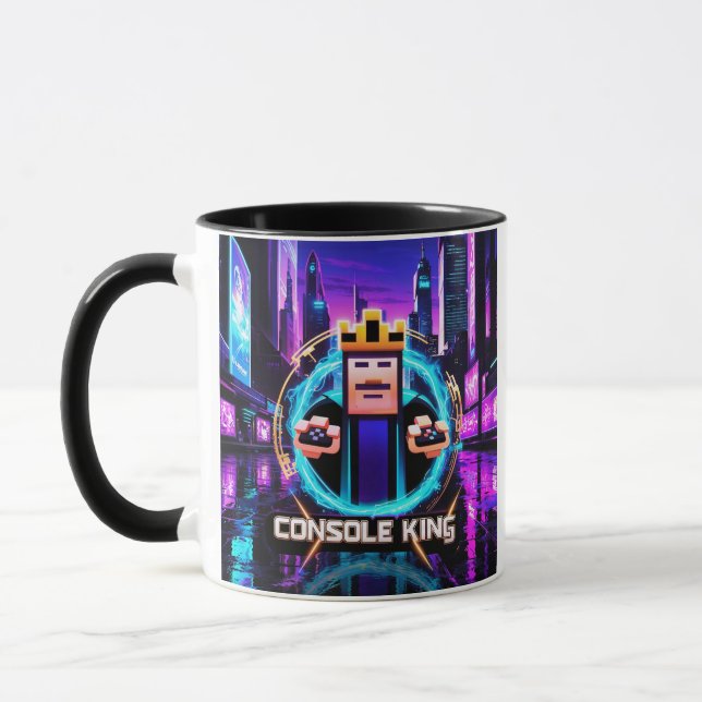 Caneca "Console King: Retro Gamer Design" (Esquerda)