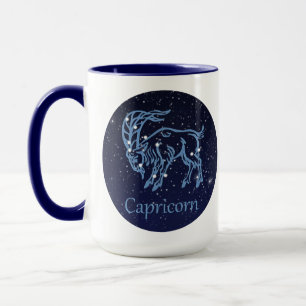 Caneca Constelação de Capricórnio e Signo do Zodíaco com