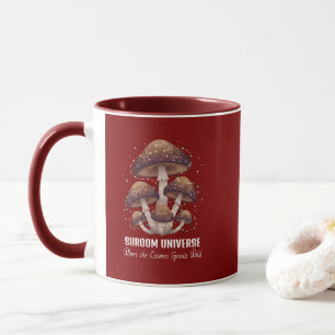 Caneca Constelação de Cogumelo Celestial Universo