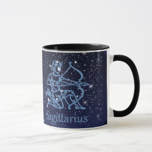 Caneca Constelação de Sagitário & Signo do Zodíaco com Es