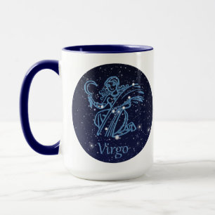 Caneca Constelação de Virgem e Signo do Zodíaco com Estre