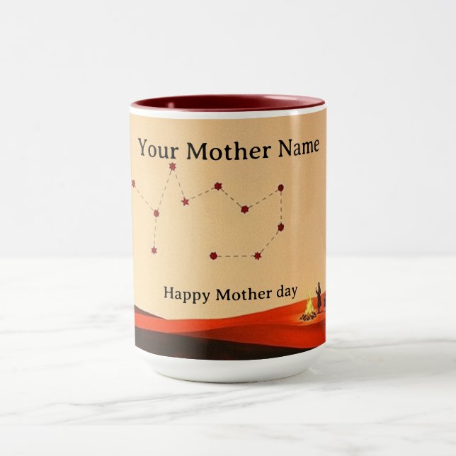 Caneca Constelação Pastel de Fogueira Indígena Estrelada (Centro)