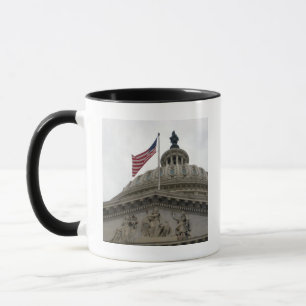 Caneca Construção do Capitólio dos E.U. com a bandeira