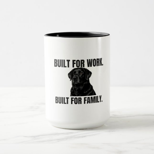 Caneca Construído para o Trabalho. Construído para a Famí (Centro)