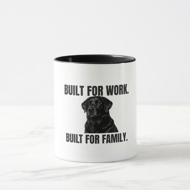 Caneca Construído para o Trabalho. Construído para a Famí (Centro)