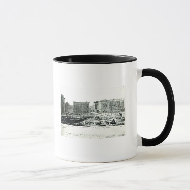 Caneca Construindo a galeria nova de British Museum (Direita)