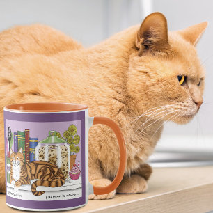 Caneca Contador de Cozinha Tabby Laranja Superior