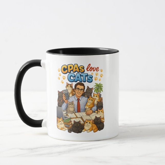 Caneca Contadores amam Gatos (Esquerda)